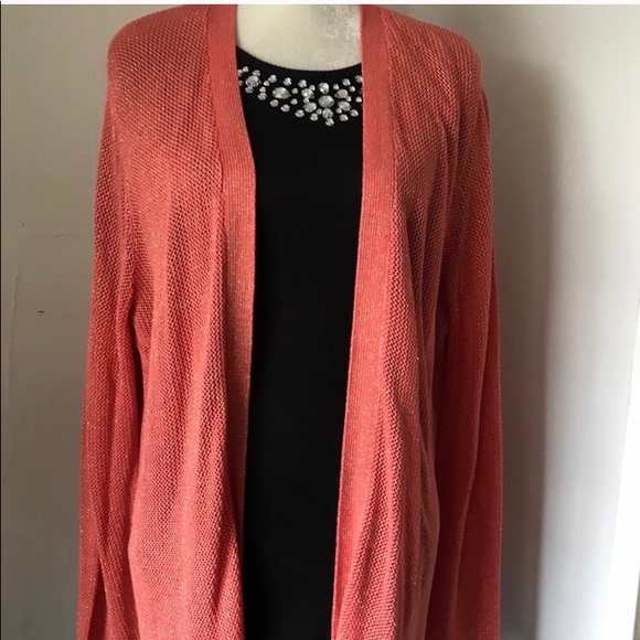 Calvin klein cárdigan sweater women’s size XL/coral - Picture 2 of 6